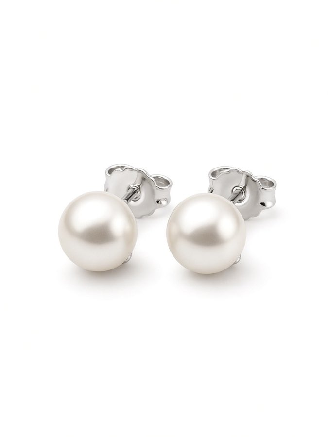 Pearl stud earrings